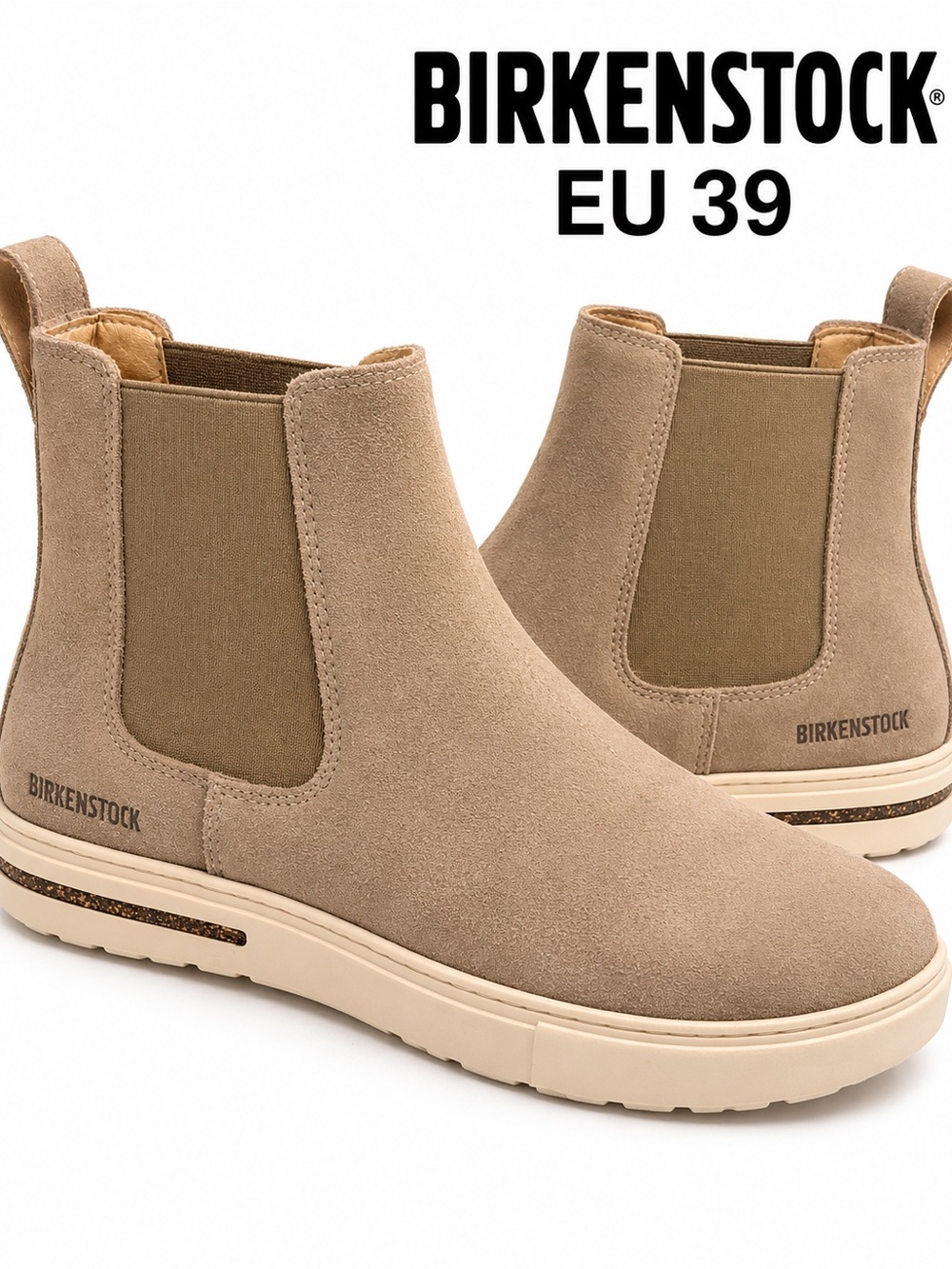 Birkenstock Bend Chelsea Taupe Suede Boots 39 NWOB. Unisex